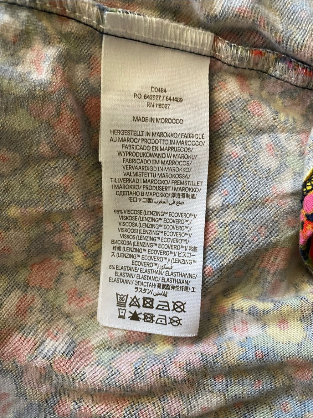 Boden Ecovero Floral Midi Dress Button Front Belted V Neck Jersey 10R - Picture 9 of 13
